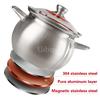 304 stainless steel Thickened soup pot New design General use of gas in induction cooker for porridge and soup big cooking pot