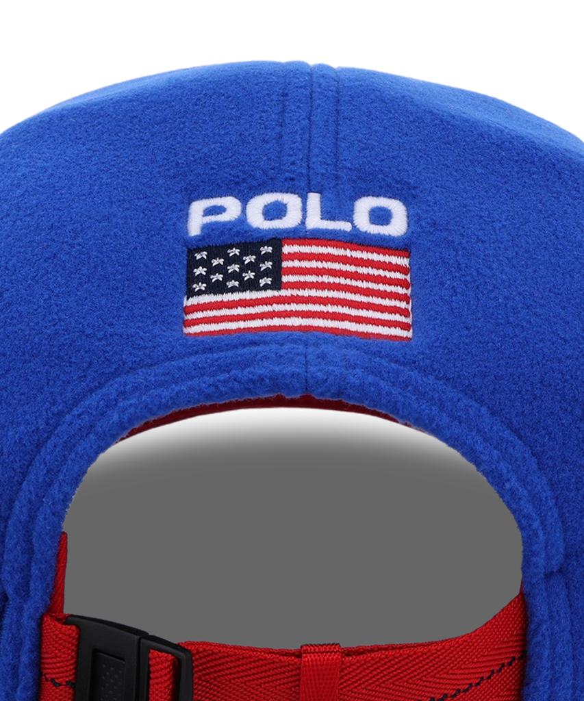 Шапка-флис POLO RALPH LAUREN с флагом - Синяя