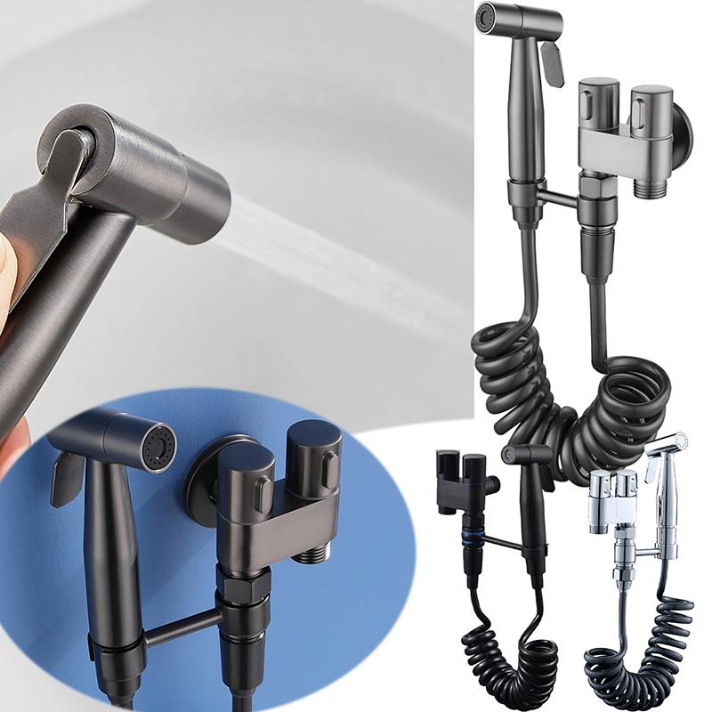 4 шт. настенный распылитель для унитаза и биде, набор со шлангом, ручной смеситель для чистки из нержавеющей стали, набор для мытья биде и душа