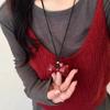 Jewelry Personalized Gifts Heart Pendant Sweater Chain Casual Necklace  For Women Girls