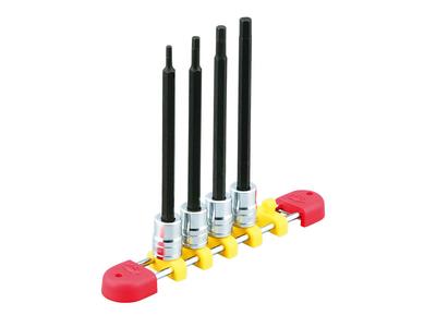 Набор из 4 длинных шестигранных головок с битами Kyoto Machinery TBT2L04H (КТК) 6.3mm (1/4 дюйма)