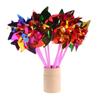 6 Pcs Plastic Windmill Pinwheel Wind Spinner Kids Toy Garden Lawn Party Decor Toy Gift For Boys Girls Garden Windmills