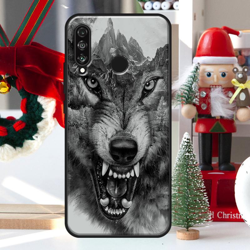 Чехол Animal Wolf Howling для Huawei Nova 12i 11i 8i 12s Y73 Y72 Y61 Y91 Y90 Y70 Y60 9 10 SE P60 Pro P30 P40 Lite