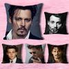 Наволочки для подушек с изображением актера J-Johnny D-Depp для спальни, гостиной, дивана, домашнего декора, полиэстеровая наволочка на молнии