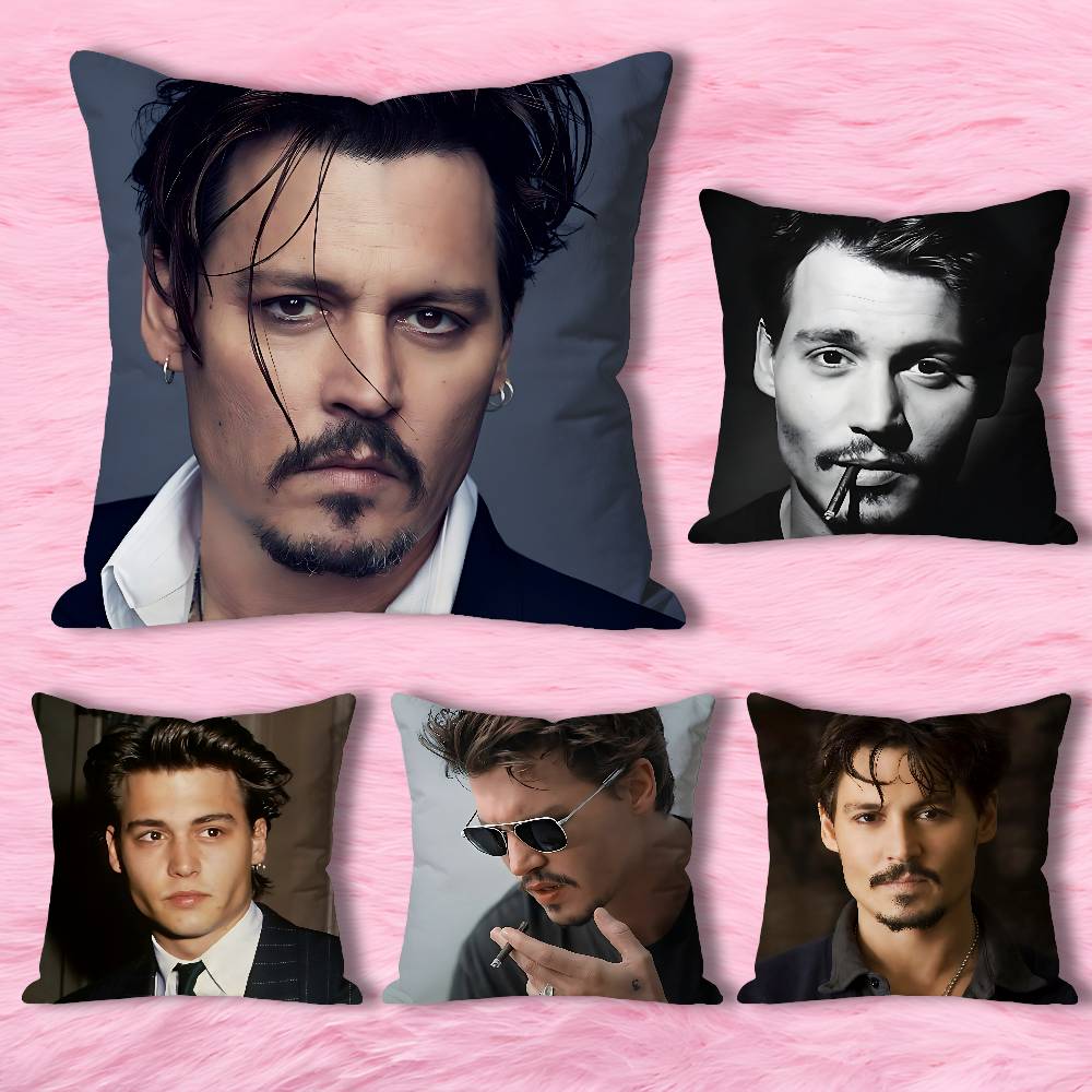 Наволочки для подушек с изображением актера J-Johnny D-Depp для спальни, гостиной, дивана, домашнего декора, полиэстеровая наволочка на молнии