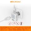 TESSAN Conversion Plug Korea SE Type Outlet Converter 4 AC Outlets 1 Port 2 Port Compatible with Spain Europe and Other Countries USB-C USB-A Germany,