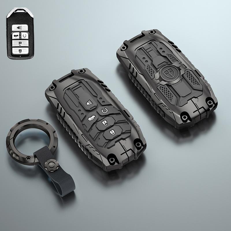 Чехол-держатель для корпуса брелока автомобильного ключа из сплава для Honda Civic Accord Cr-v Pilot Crv 2015 2016 2017 2018 2019 2020 2021 Аксессуары