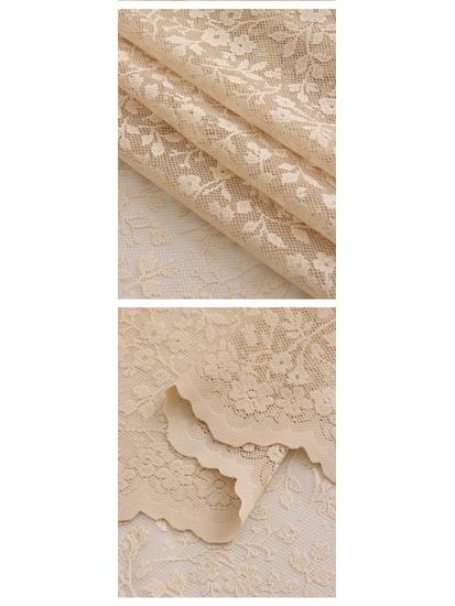 Summer Fresh White Lace Floral Curtains with Hollow Design for Living Room & Balcony