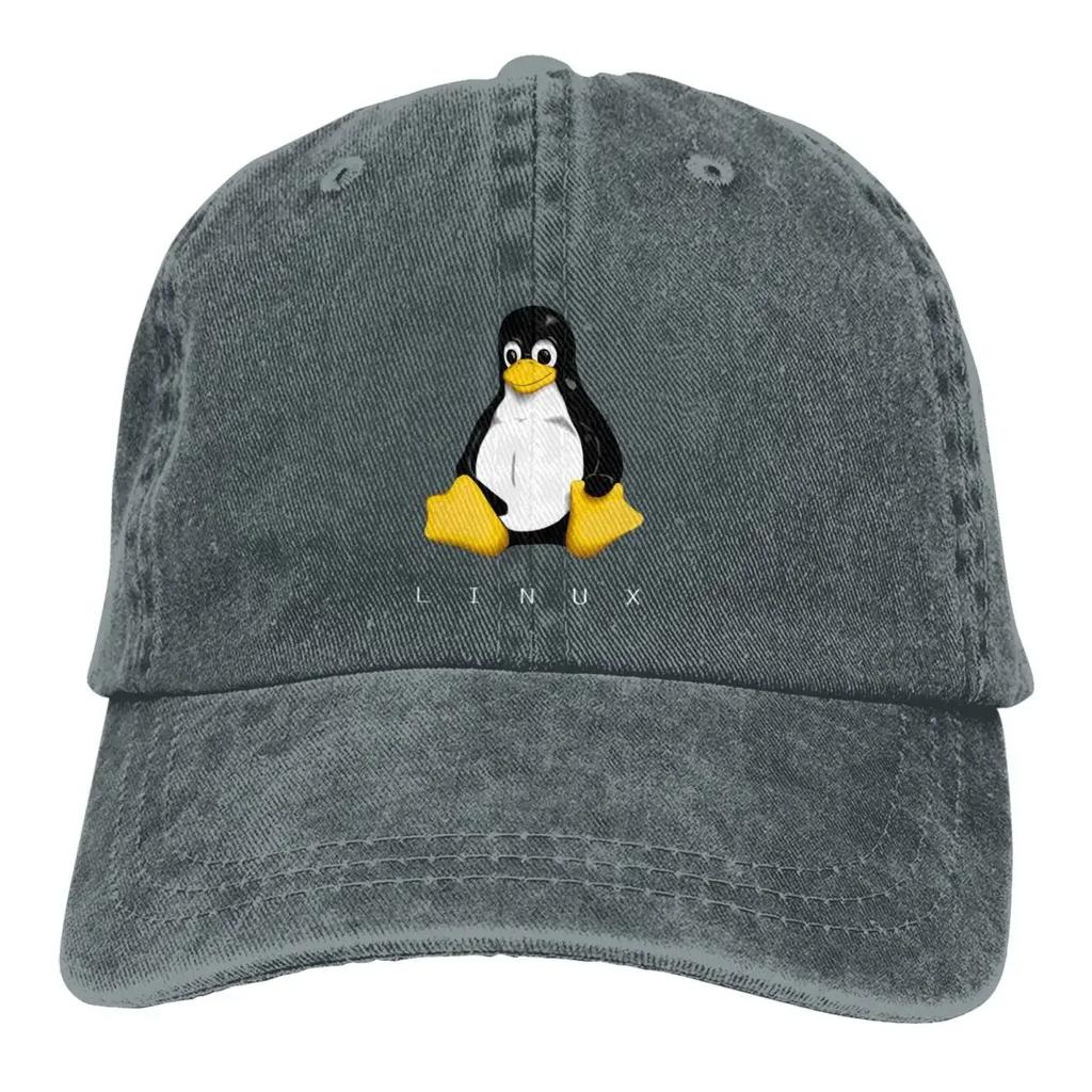 Летняя кепка Солнцезащитный козырек LINUX Хип-хоп кепки Программист Компьютерщик Ковбойская шляпа Кепки с козырьком Тракерские Папины кепки