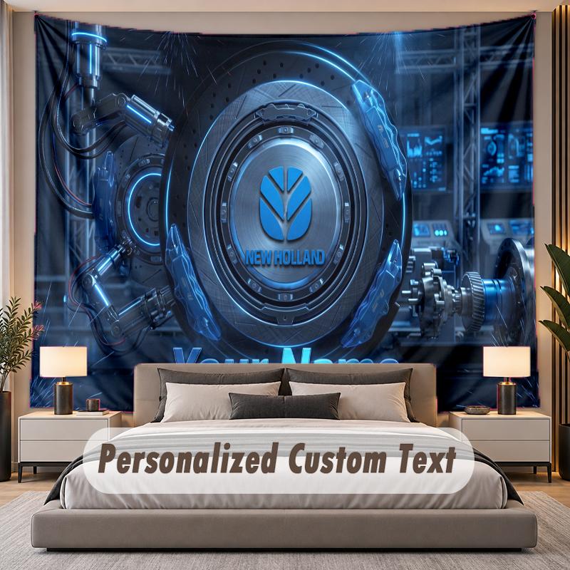 Custom Name Text Tapestry New Holland Personalized Polyester Wall Tapestry For Bedroom And Room
