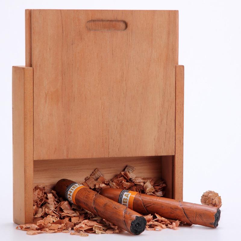 Spanish Cedar Cigar Humidor Box, 20-Cigar Capacity, Supports Various Styles and Sizes