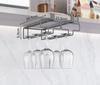 Under Cabinet Stemware Stand Hanging Shelf Bar Hanger Glass Goblet Iron Rack Bar Tool Iron Wine Rack Glass Holder