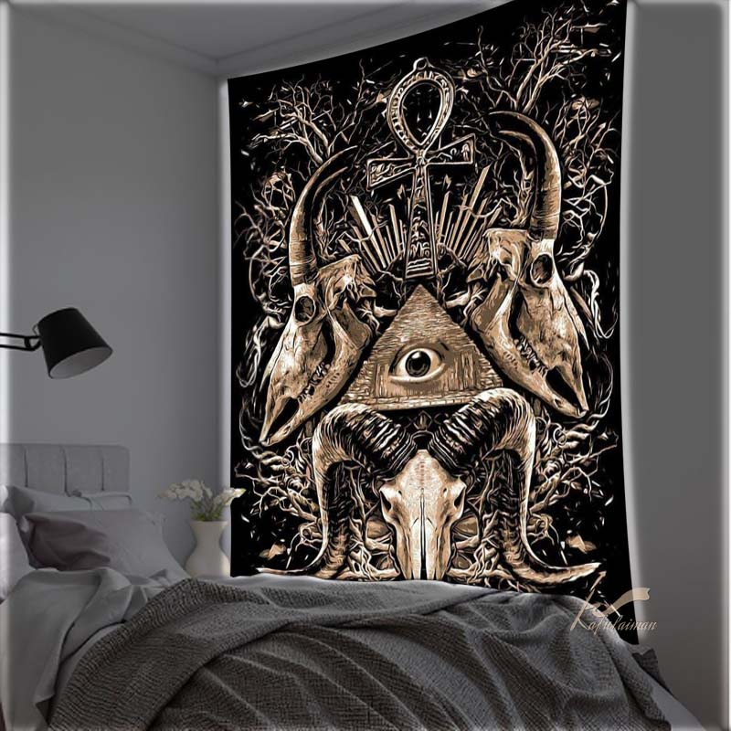 Череп Смерти Wall Art Спальня Гостиная Сатана Гобелен Череп Корабль Смерти Домашний Декор Подарки