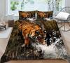 3D Printed Animal Tiger Comfortable Duvet Quilt Cover Pillowcase Bedding Set Children Bedroom Decoration Home Textile