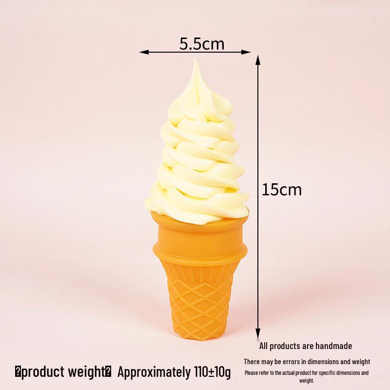 Simulated Crispy Cone Ice Cream Display Model for Shop Decorations