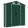 Garden Shed Green 191x470x198 cm Galvanized Steel