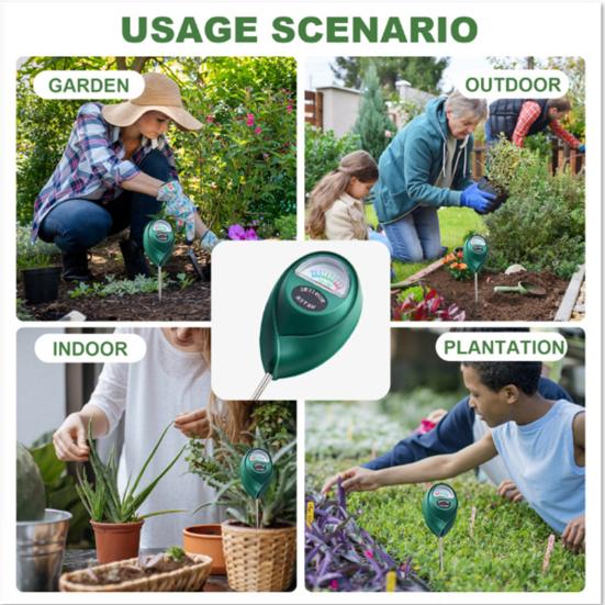 Измеритель влажности почвы, простой в использовании измеритель влажности, точный тестер влажности растений для дома, сада, газона на открытом воздухе