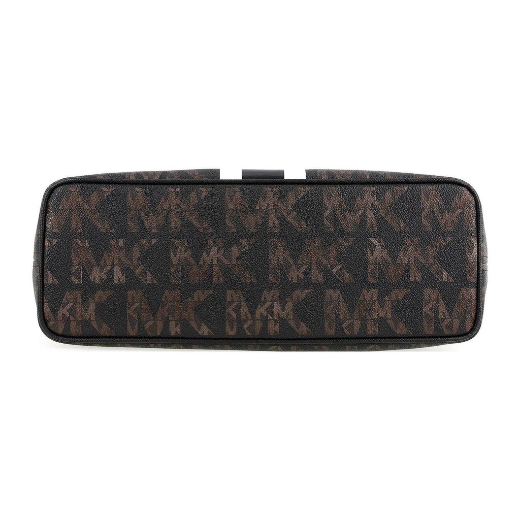 Michael Kors MK Jet Set Travel Monogram Black And White Striped Large Capacity Leather Tote Bag Women Tote 35S1GTVT2B-BLACK-COMBO