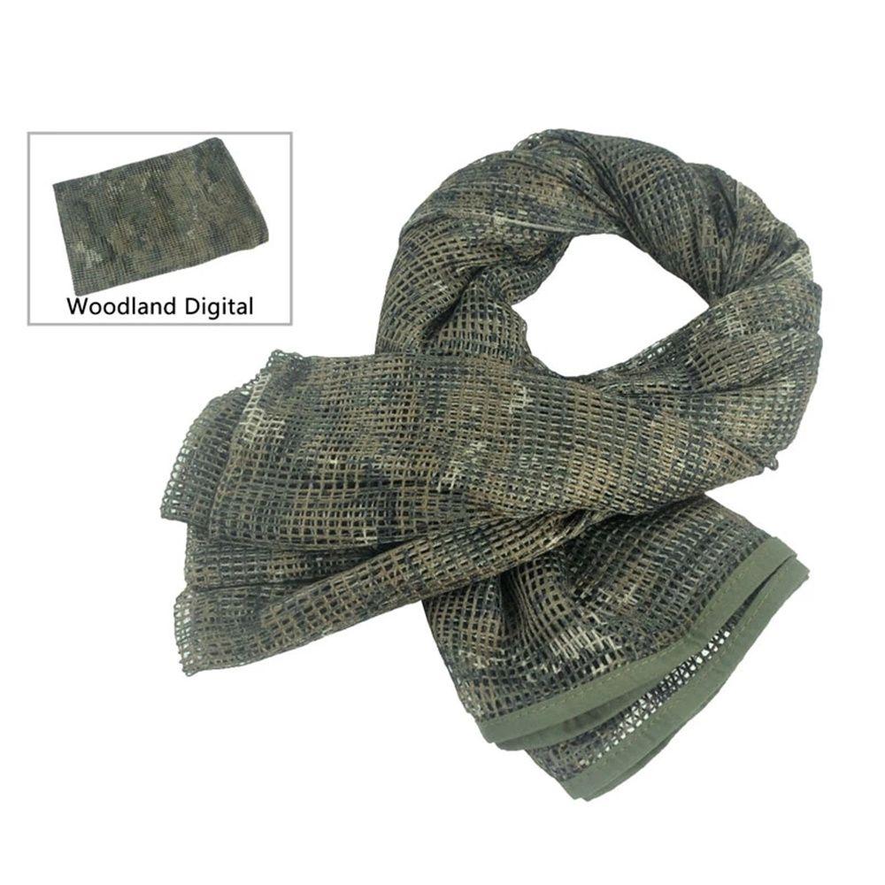 Outdoor Sport Head Shawl Camouflage Mesh Net Camo Scarfs Camping Scarf Neck Scarf Cycling Scarf