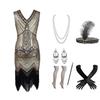 1920s Gatsby-Inspired Beaded Sequin Fringe Dress - Retro Evening Style for Women