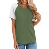 Women's  Short Sleeve T Shirts Round Neck Cute Tunic Tops Basic Tees Blouses Loose Fit Pullover