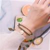 Stylish Bangle Double Layer Ladies Floral Pendant