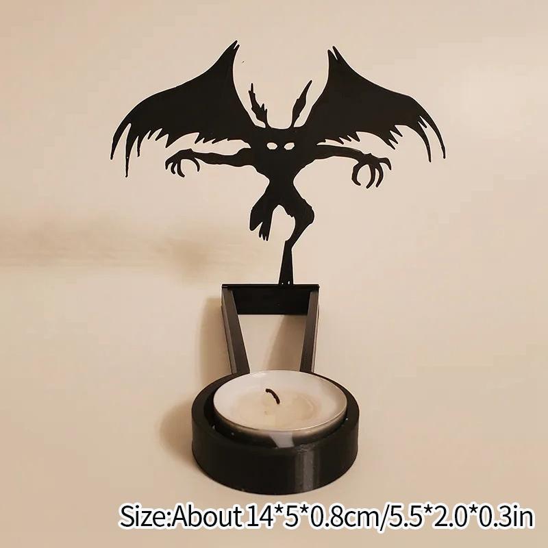 Funny Shadow Stand Metallic Candle Holder Halloween Decoration Desktop Ornaments Scary Tea Light Candle Stands Party Decor