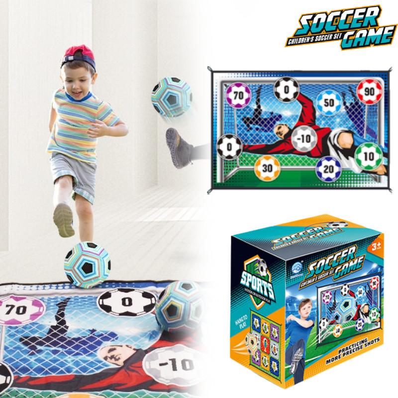 Fun And Colorful Childrens Soccer Play Mat Set With Soft Plush Pillow And Accessories