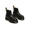 Dr. Martens Audrick Leather Round Toe Slip-On Short Chelsea Boots Unisex Boots Charcoal-Black 27148001