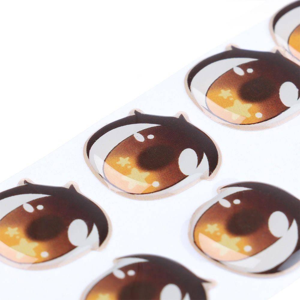 Желтые/розовые/голубые наклейки Мультяшные глаза Наклейки Лицо Орган Пастер Глазные чипы Бумага Аниме Фигурка Кукла