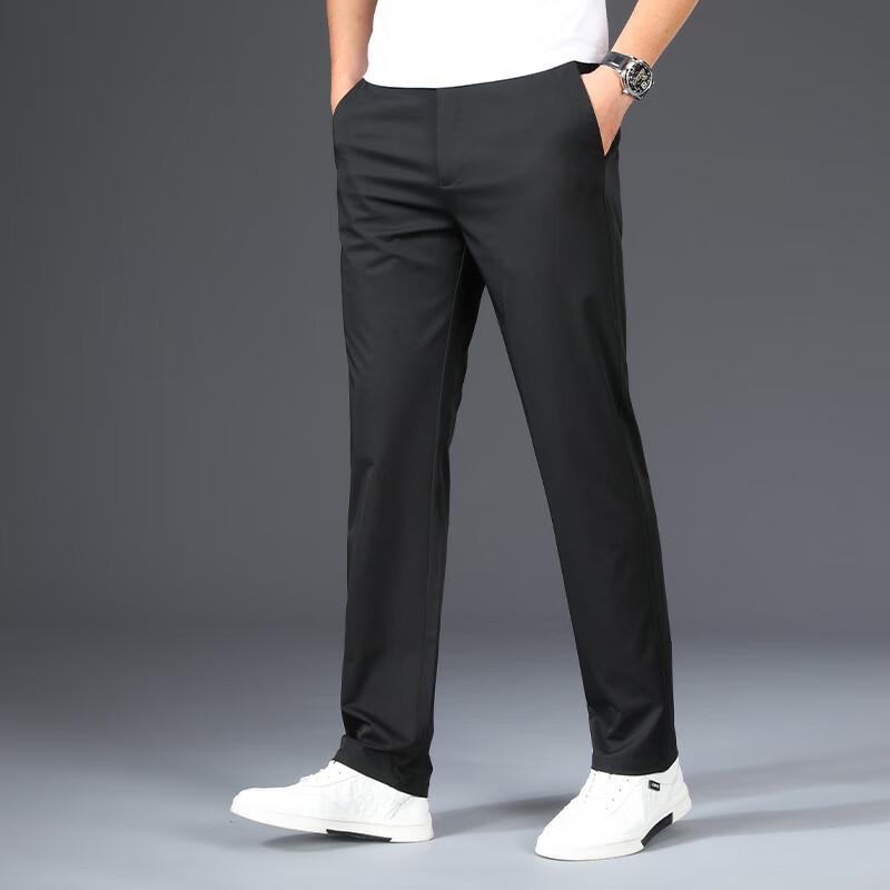 Fengmao Men's Lyocell Loose Straight-Leg Wrinkle-Resistant Casual Pants FMMY2103