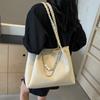 Leisure Commuting Tote Bag For Women Trendy Chain Large Capacity Single Shoulder Bags New Solid Color Simple Handbags