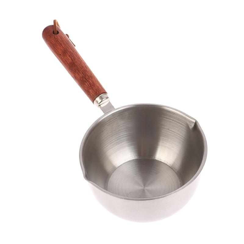 300Ml 304 Stainless Steel Oil Splashing Pot Kitchen Oil Pouring Mini Oil Pot With Dual Pour Spout Small Butter Warmer Pot