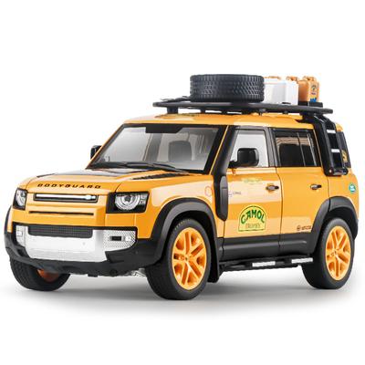 Модель автомобиля Land Rover Defender Painted Edition из легкого сплава в масштабе 1/18 со светом и звуком — аутентичная реплика для детей и коллекционеров