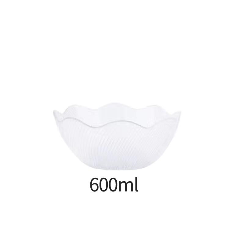 Exquisite Flower Shaped Salad Bowl Tableware Glass Salad Bowl Fruit Bowl Soup Bowl Dessert Bowl Practical Kitchenware