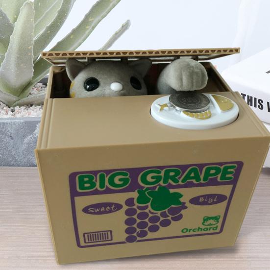 Копилка, автоматическая кража денег, копилка для монет, жадный кот, копилка, монеты США, совместимая коробка для экономии денег для детей