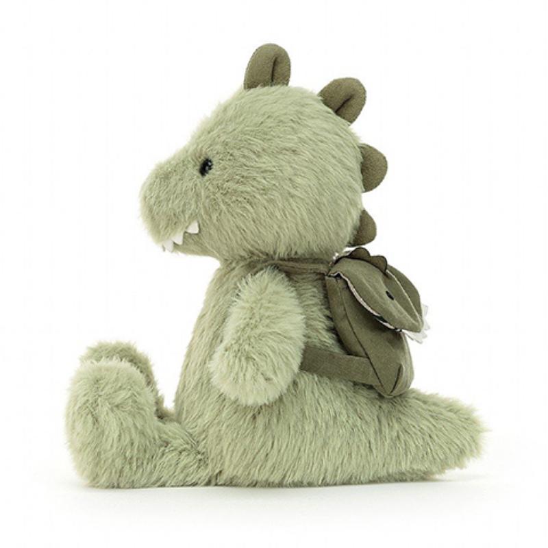 Jellycat Рюкзак серии «Динозавры» Рюкзак «Дино» Животное Светло-зеленый Кукла Плюшевая кукла Высота 24 см