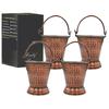 Steel Copper Hammered Design Antique Dark Tone Bucket, Serveware & Tableware for Home, Hotel & Restaurants
