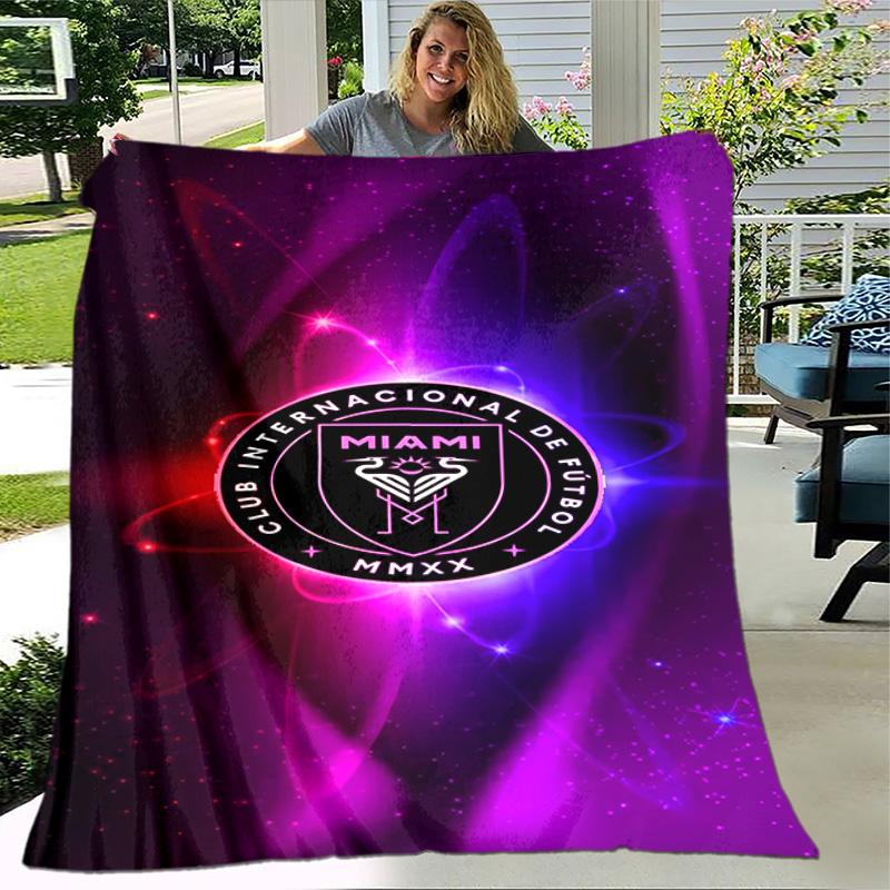 1pc Blanket - Inter Miami CF Print Design, Lightweight Blanket for Sofa, Bed- Soft &Warm, Gift for All Seasons