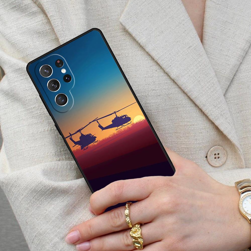 Военный вертолет МЯГКИЙ чехол для мобильного телефона для Samsung Galaxy S26 Ultra S25 S24 S23 S22 S21 S20 Note10