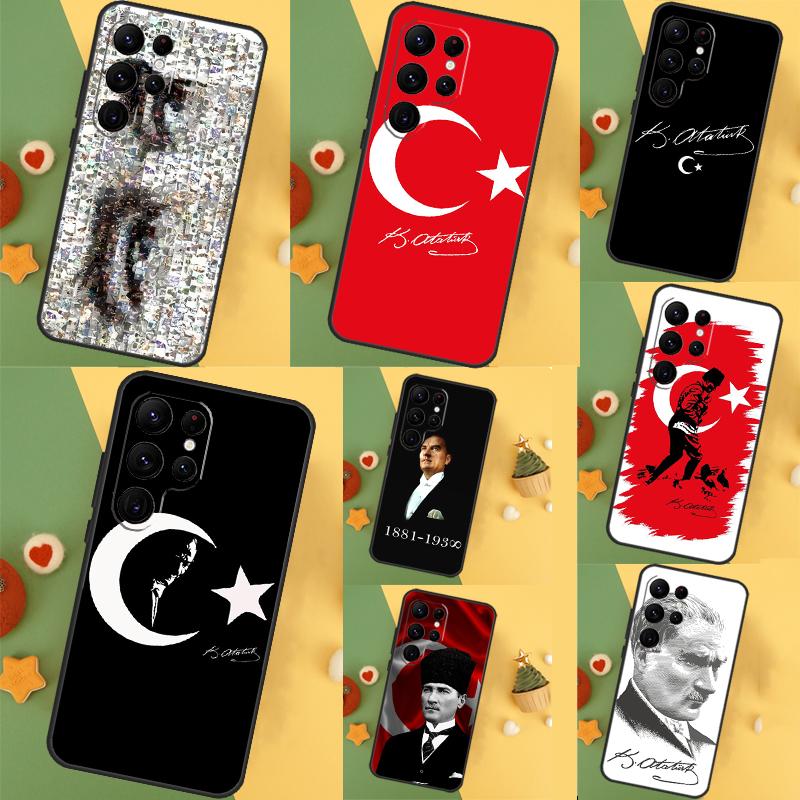 Фонда Мустафы Кемаля Ататюрка для Samsung Galaxy S24 Ultra S23 S22 Plus S21 S20 FE S8 S9 S10 Note 10 20 Ultra Чехол