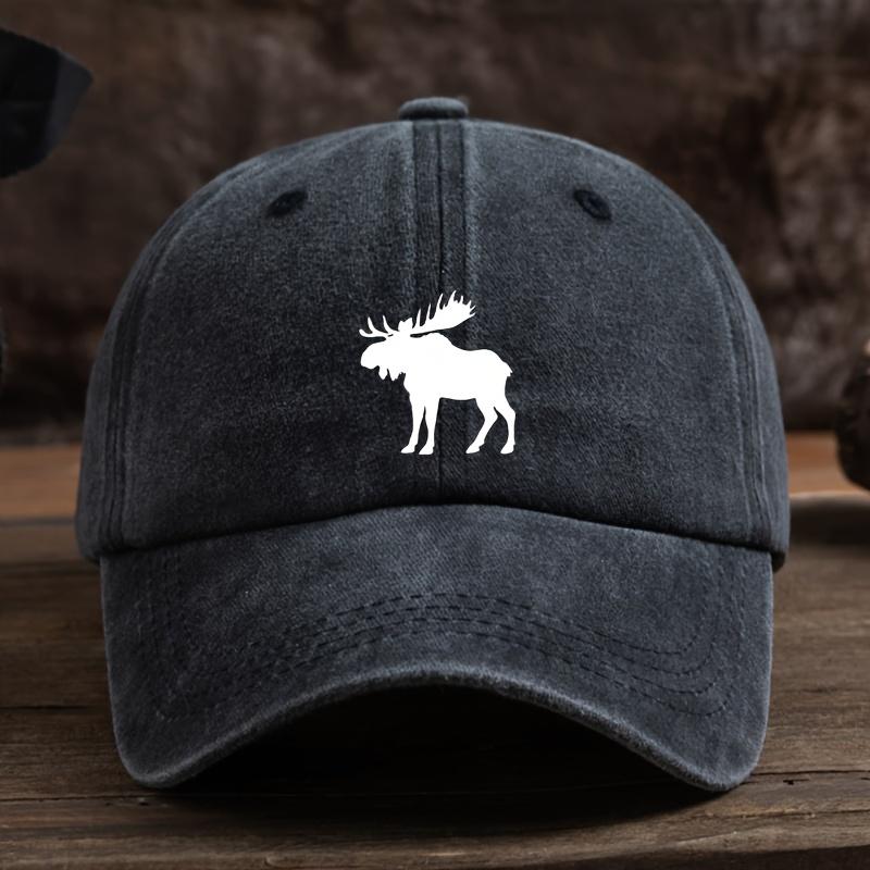 Fun Elk Print Baseball Hat Unisex Outdoor Fashion Versatile Peaked Hat Trend
