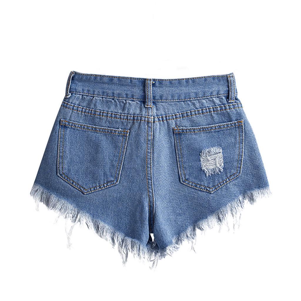 Модные женские джинсы с карманами и дырками, джинсовые брюки, женские тонкие сексуальные шорты с высокой талией