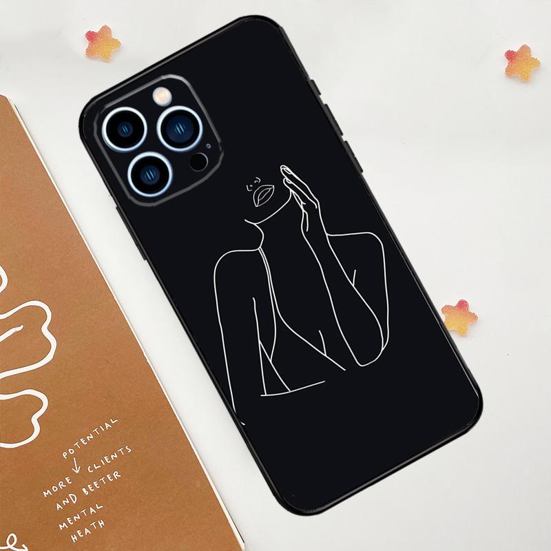 Сексуальный Ню Женский Художественный Чехол Для Телефона Для iPhone 17 Pro Max 11 14 15 16 Pro Max 12 13 mini 16 Plus 16e 17 Air Funda