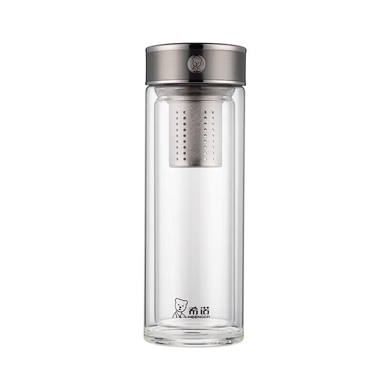 Heenoor Double-Layer Antibacterial Glass Tea Infuser Bottle