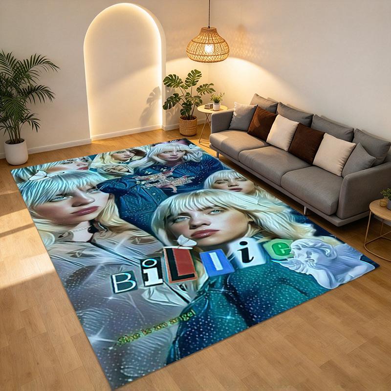 Billie Eilish Collage Living Room Nonslip Area Rug Soft Carpet For Bedroom Game Playroom Sofa Office Home Decor Doormat Christmas Gift C9261130