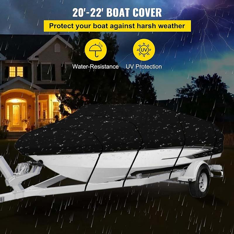 Boat Covers 190T Oxford Cloth Dinghy Cover For Winter Heavy Duty Dinghy Protection Supply Ship Accessories Fishing Marine