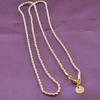 Golden Plated Rope Chain Twist Chain Necklace for Men Women