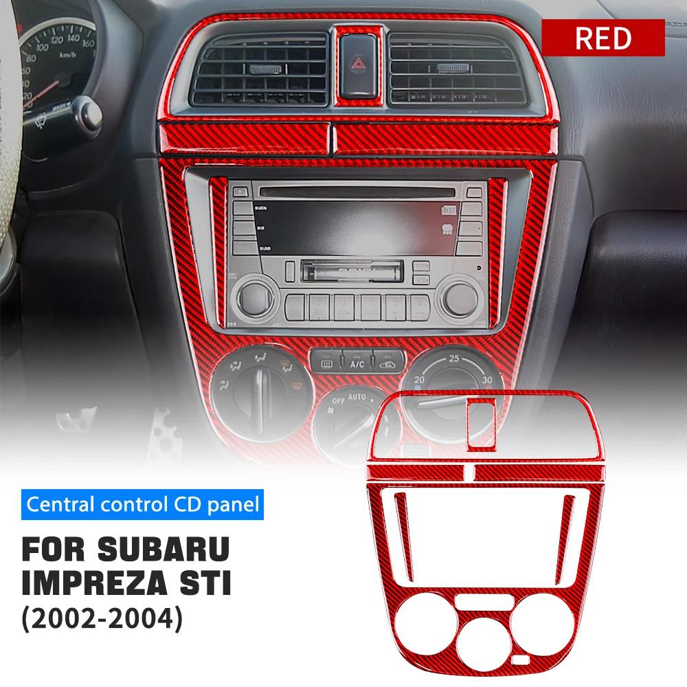 Carbon Fiber Style Center Console Sticker for Subaru Impreza WRX STI 2002-2004 LHD RHD Interior Trim Cover