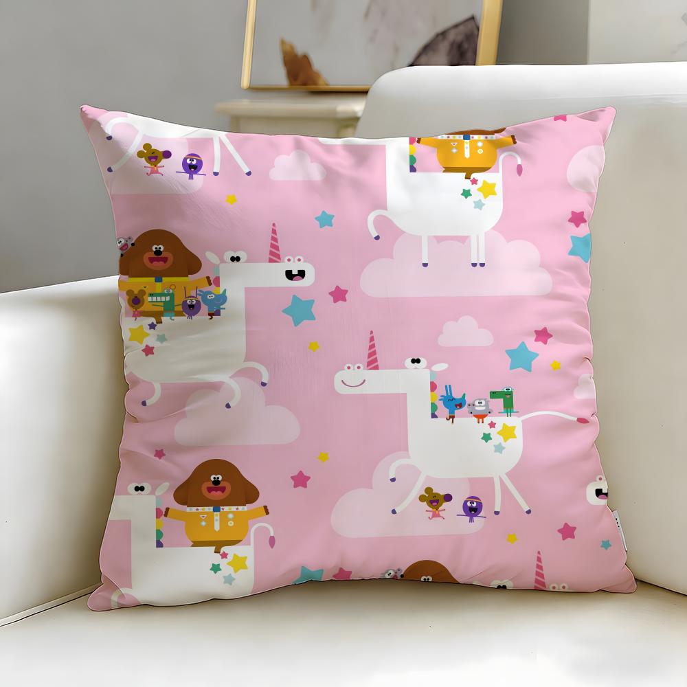 classic cartoon Hey Duggee Cushion Cover Soft & Easy-Wash Pillow Case – Versatile for Couch, Bed, Travel and Office